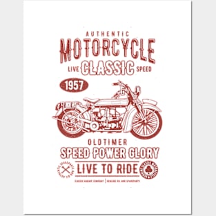 Authentic Motorcycle Classic Legend Posters and Art